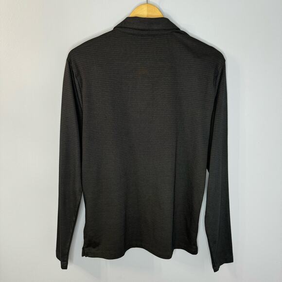 Robert Barakett Long Sleeve Polo Shirt Lightweight Performance Brown Men's M - Picture 9 of 9